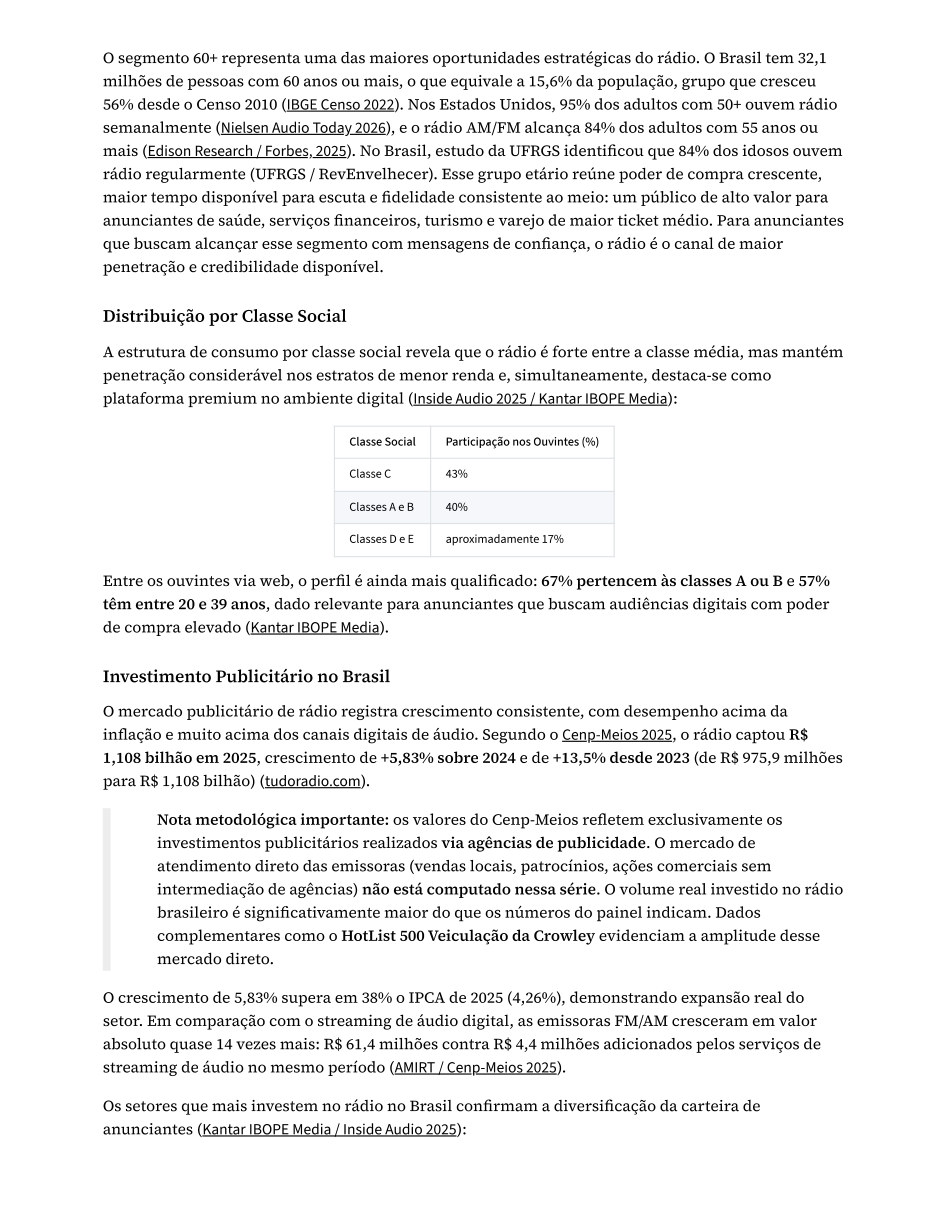 Página 8 do estudo: penetração e credibilidade disponível.