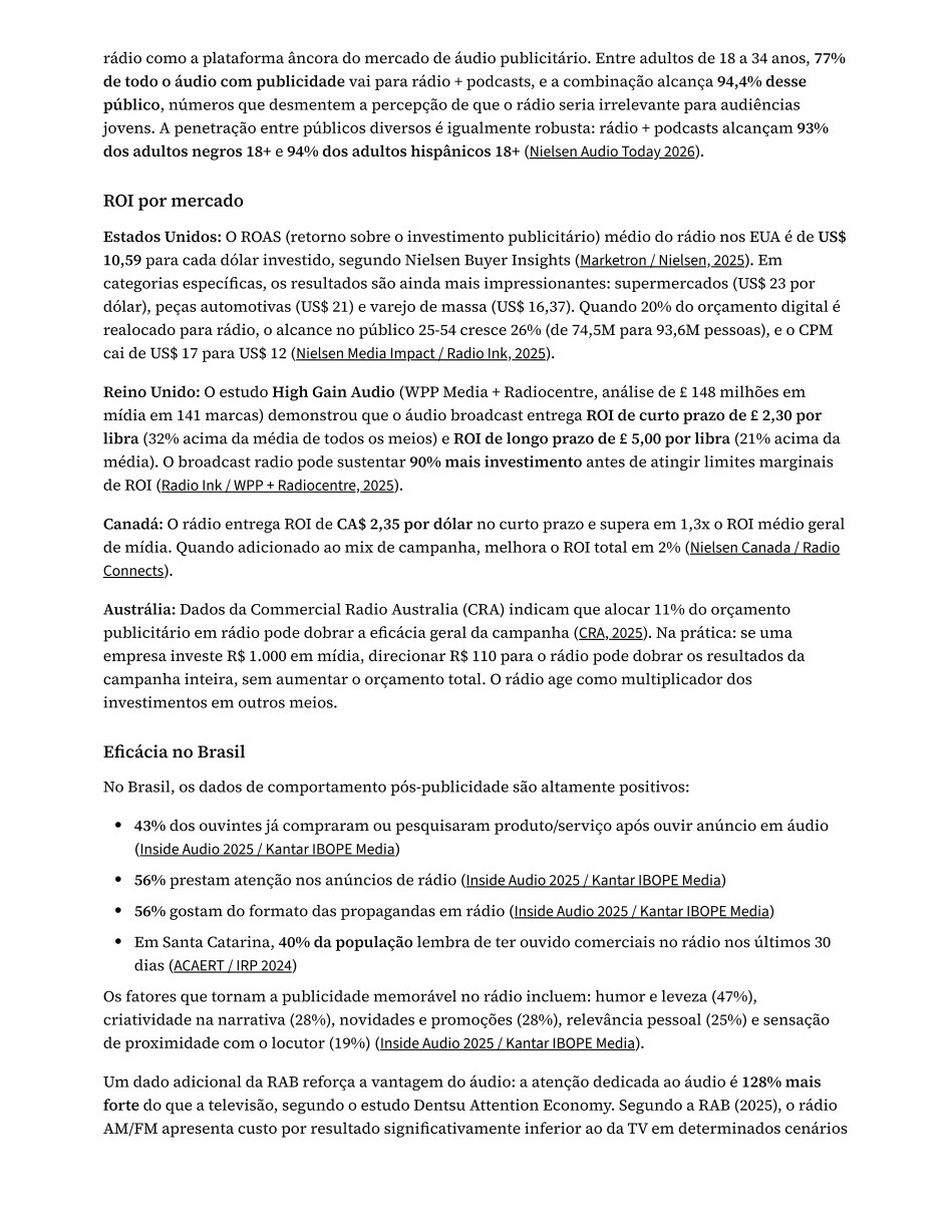 Página 21 do estudo: ROI por mercado