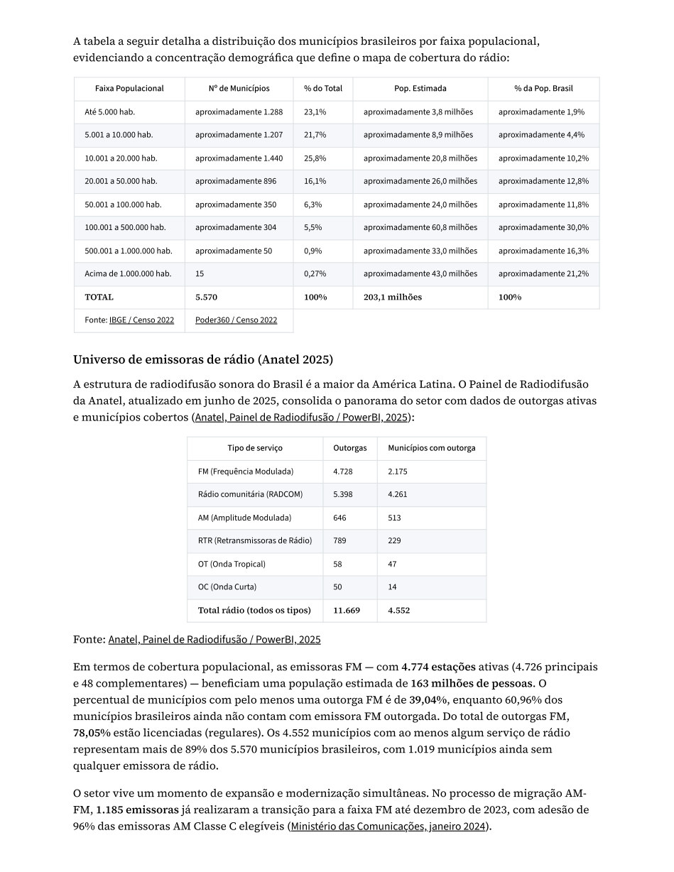 Página 33 do estudo: qualquer emissora de rádio.