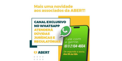 Diretoria de Assuntos Legais e Regulatórios da ABERT oferece atendimento por WhatsApp